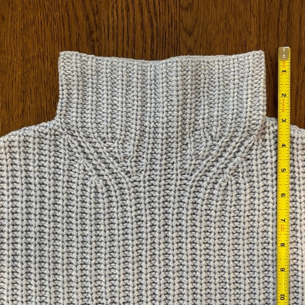 vince soft wool mix Nordstrom blue mock neck sweater. Either NWOT or like new - Picture 2 of 8